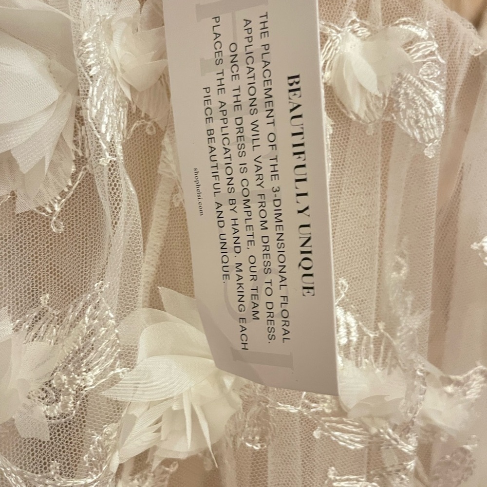 NWT Helsi Anthropologie Size XS Athena White Floral Strapless Midi Dress - Picture 8 of 11